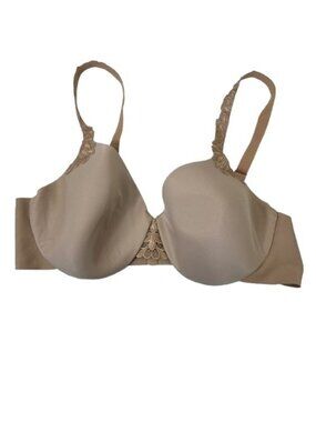 Lilyette Monarch Minimizer Bra 40C Beige Lace Trim Underwired Supportive